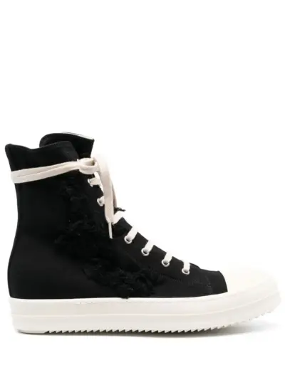Rick Owens DRKSHDW Broken high-top sneakers - Black