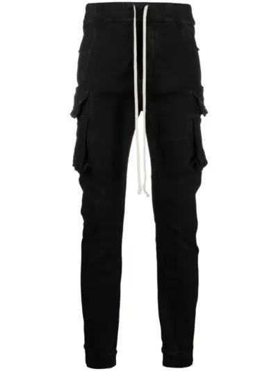 Rick Owens DRKSHDW Mastodon drawstring slim-fit trousers - Black