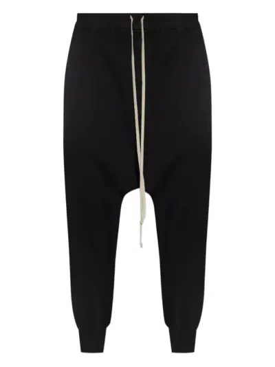 Rick Owens DRKSHDW cotton drop-crotch trousers - Black