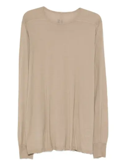 Rick Owens DRKSHDW long-sleeve drawstring T-shirt - Neutrals
