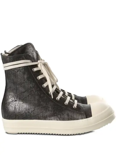 Rick Owens DRKSHDW metallic-effect lace-up sneakers - Brown
