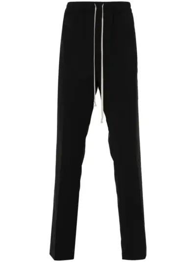 Rick Owens Drawstring Slim Long tapered trousers - Black