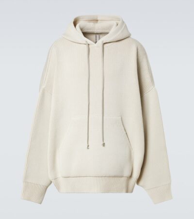 Rick Owens Hun ribbed-knit virgin wool hoodie