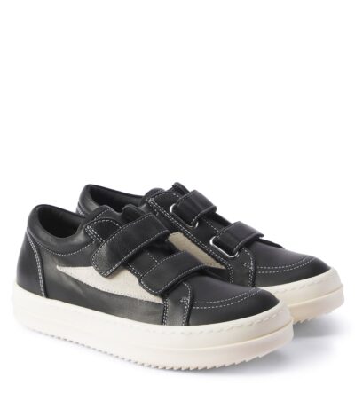 Rick Owens Kids Straps Vintage leather low-top sneakers