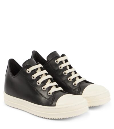 Rick Owens Kids Strobe leather low-top sneakers