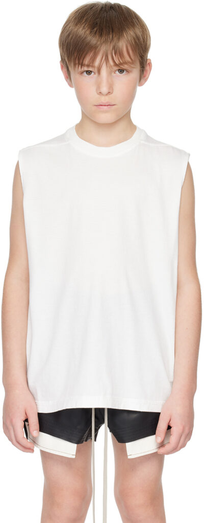 Rick Owens Kids White Tarp Tank Top