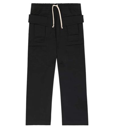 Rick Owens Kids Wide-leg cotton cargo pants