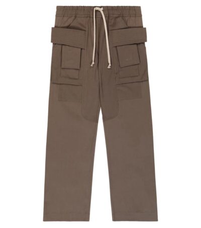 Rick Owens Kids Wide-leg cotton cargo pants