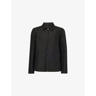 Rick Owens Mens Rick Owens Brad Buttoned-Pockets Relaxed-Fit Woven-Blend Jacket