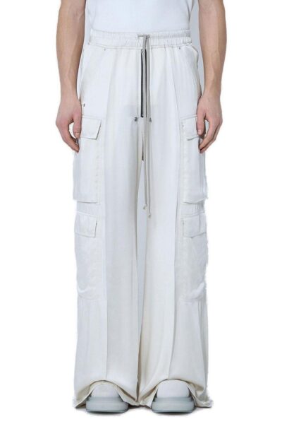 Rick Owens Satin Drawstring Cargo Pants