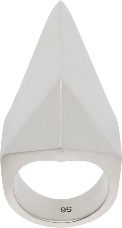 Rick Owens Silver Hollywood Pyramid Ring