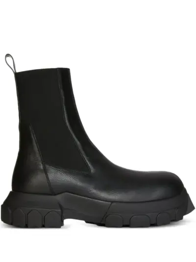 Rick Owens elastic-panelled boots - Black