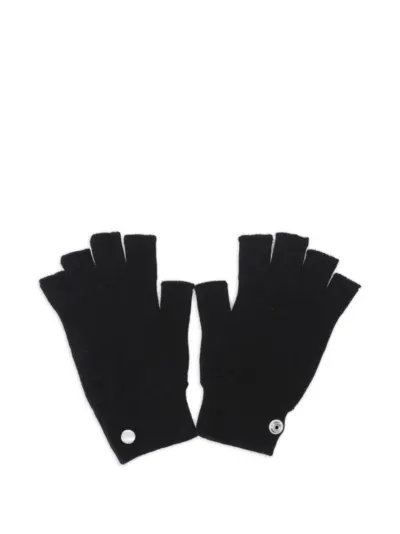 Rick Owens fingerless cashmere gloves - Black