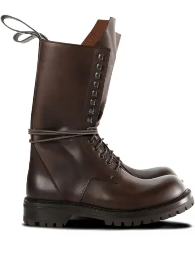 Rick Owens lace-up leather boots - Brown