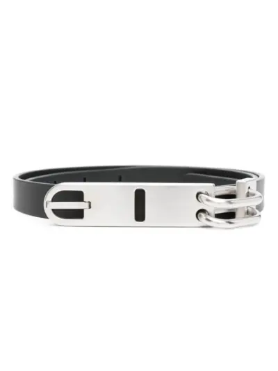 Rick Owens leather tongue belt - Black