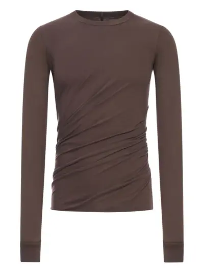 Rick Owens long-sleeve cotton T-shirt - Brown