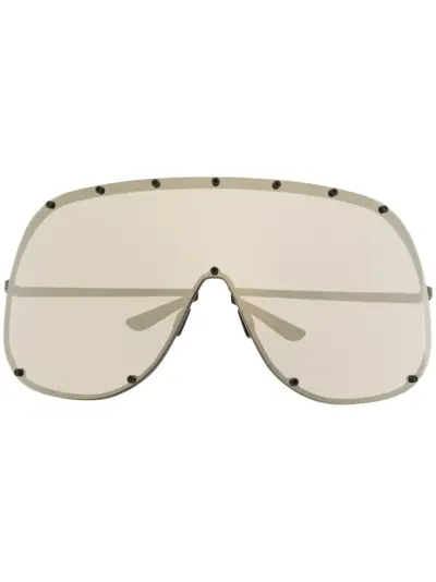 Rick Owens oversized mirrored sunglasses - Black