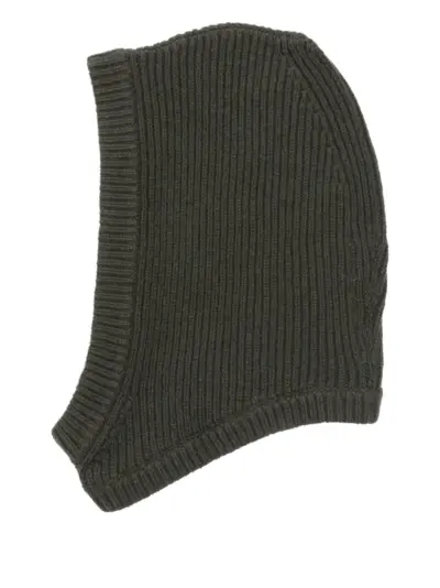 Rick Owens ribbed balaclava - Green