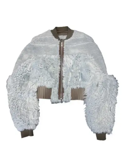 Rick Owens shearling bomber jacket - Green