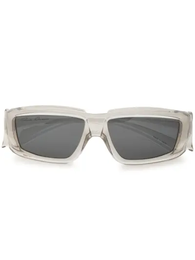 Rick Owens transparent square frame sunglasses - Multicolour