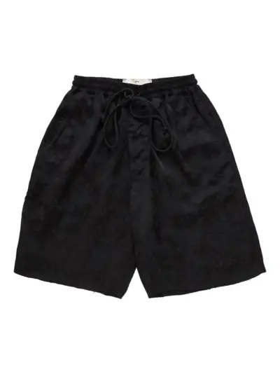 Song For The Mute elasticated floral-pattern shorts - Black
