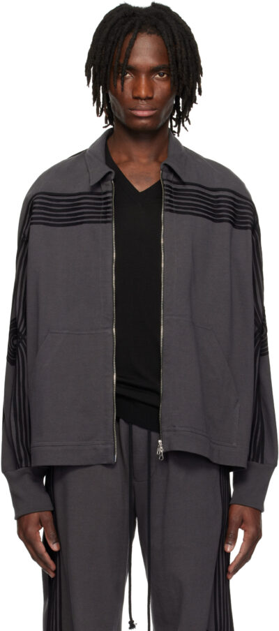 Song for the Mute Gray 'Appliqué' Track Jacket