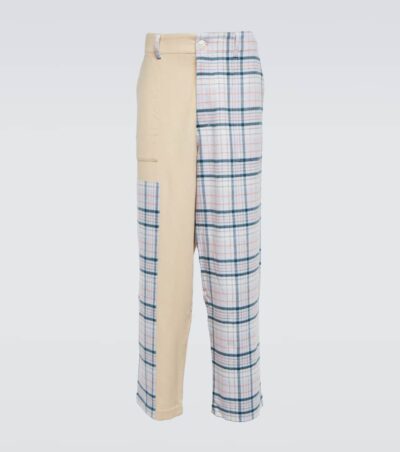 The Elder Statesman Checked wool, silk and cashmere pants