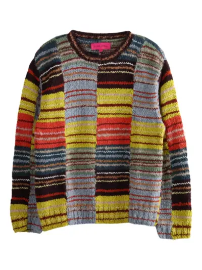 The Elder Statesman colour-block striped sweater - Blue