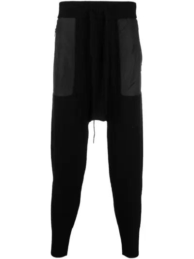 The Viridi-Anne fleece-lined slim trousers - Black