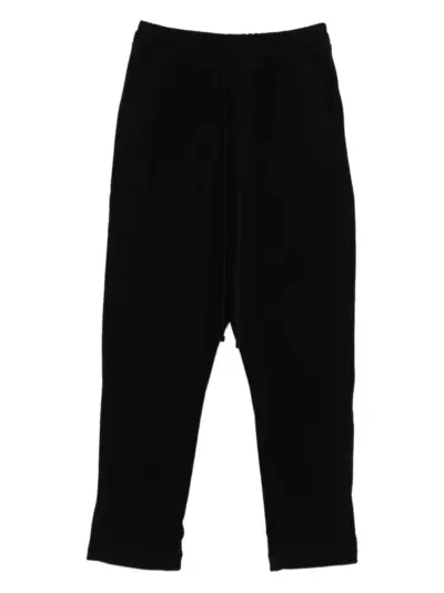 Thom Krom drawstring ribbed cropped trousers - Black
