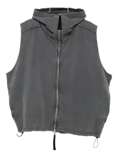 Thom Krom hooded zip-up vest - Grey
