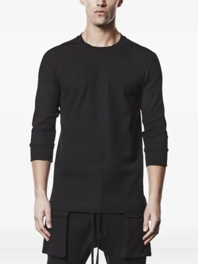 Thom Krom ribbed three-quarter sleeve T-shirt - Black