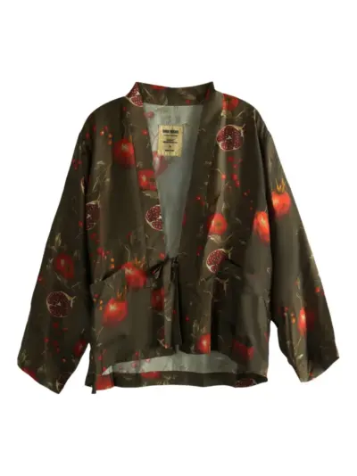 Uma Wang Jester pomegranate-print jacket - Green