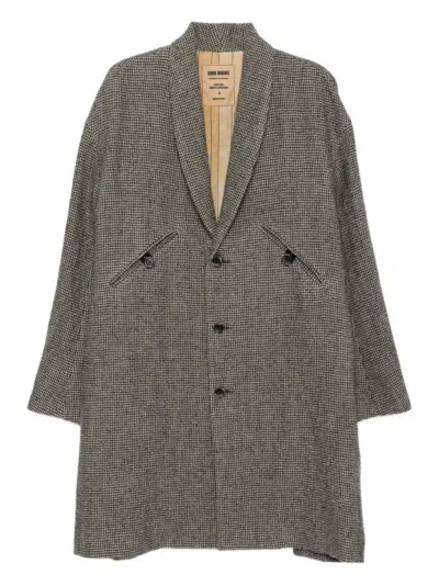 Uma Wang checkered coat - Black