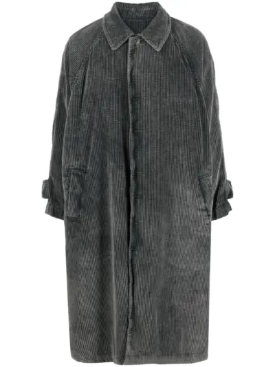 Uma Wang corduroy cotton trench coat - Grey