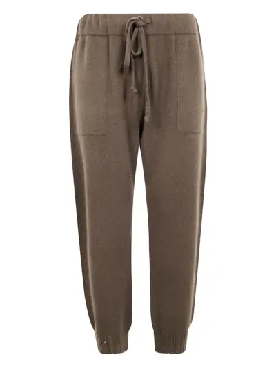 Uma Wang drawstring knitted trousers - Brown