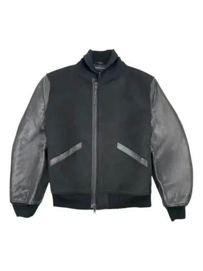 Y-3 ADIDAS x Yohji Yamamoto ribbed bomber jacket - BLACK