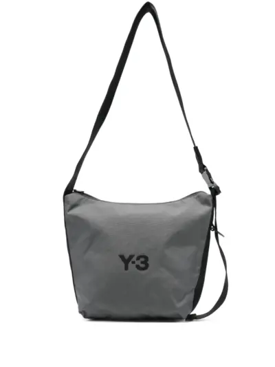 Y-3 buckle-fastening messenger bag - Grey