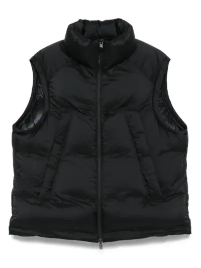 Y-3 quilted high-neck vest - Black
