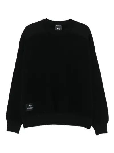 Y-3 ribbed crew-neck sweater - Black