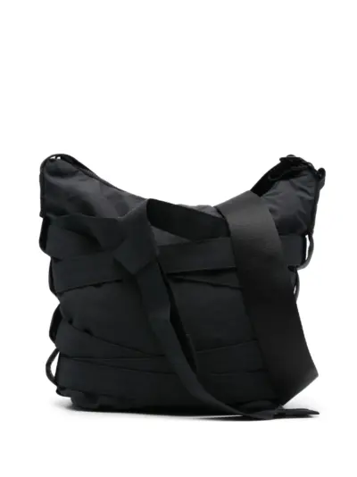 Y-3 wrapped-strap shoulder bag - Black