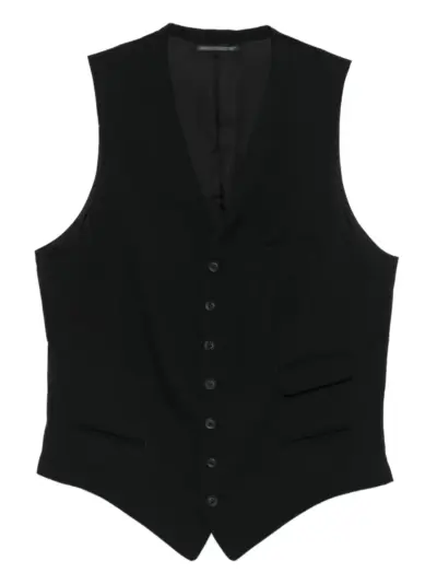 Yohji Yamamoto button-fastening V-neck waistcoat - Black
