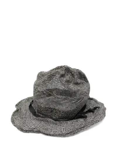 Yohji Yamamoto crinkled hat - Grey