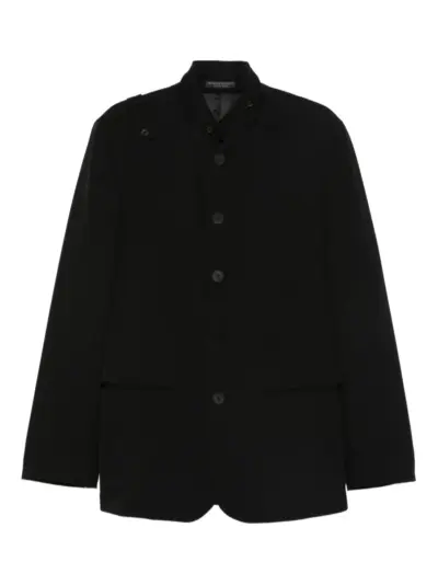 Yohji Yamamoto mandarin-collar buttoned jacket - Black