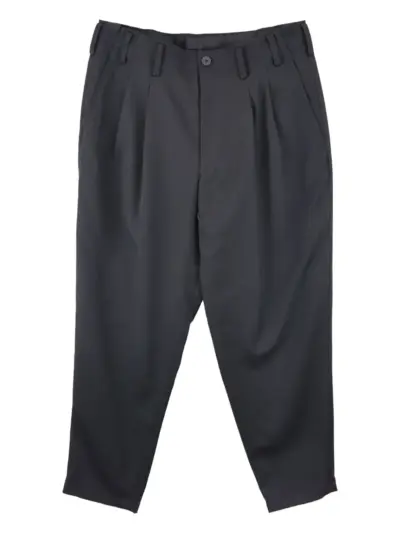 Yohji Yamamoto pleated wool trousers - Black