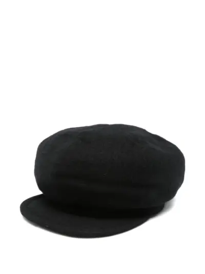 Yohji Yamamoto wool flat-top cap - Black
