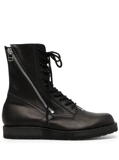 Yohji Yamamoto zip-fastened combat boots - Black