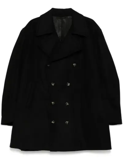 marina yee double-breasted coat - Black