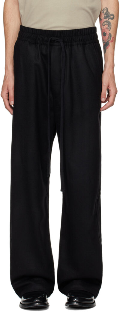 thom/krom Black Wool Trousers
