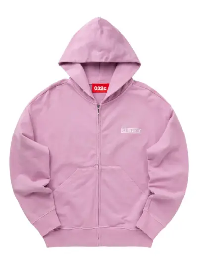 032c zip-front hoodie - Pink